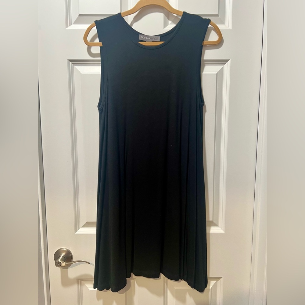 NWT Donna Ricco New York Black Swing Dress, Sz L